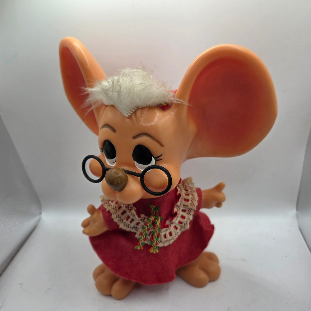 Vintage 1970 Roy Des Florida Mrs Claus Mouse Doll Royalty Industries Christmas
